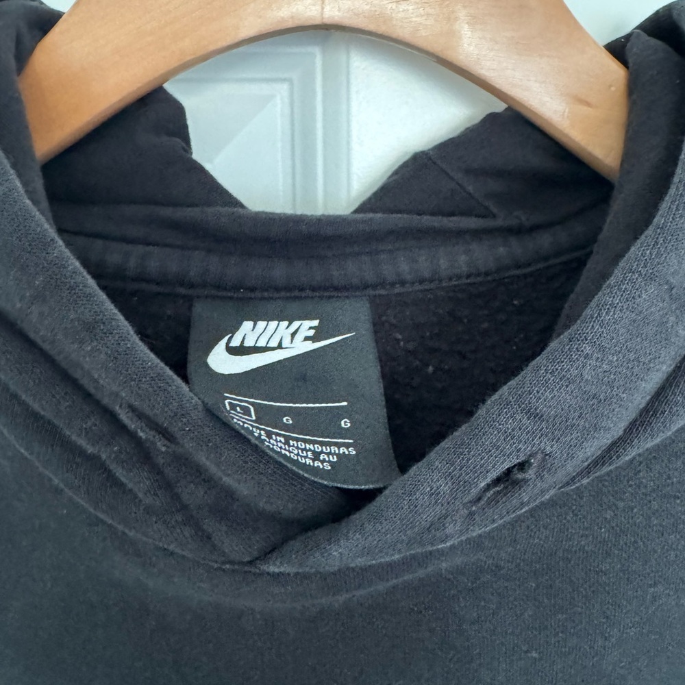 Nike men’s black basic hooded hoodie sweatshirt sweater size large - Picture 4 of 4